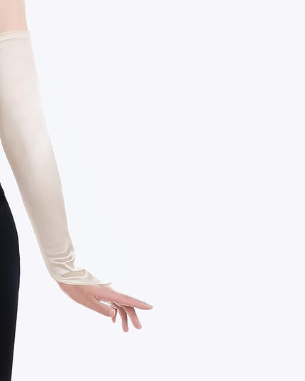 BABEYOND Long Opera Party 20s Satin Gloves Stretchy Adult Size Elbow Length