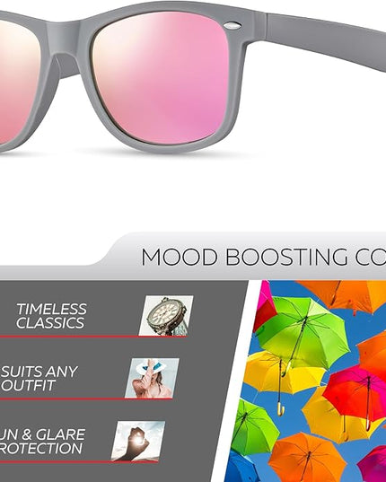 Retro Rewind Polarized Sunglasses for Men and Women - UV Protection Classic Sun Glasses