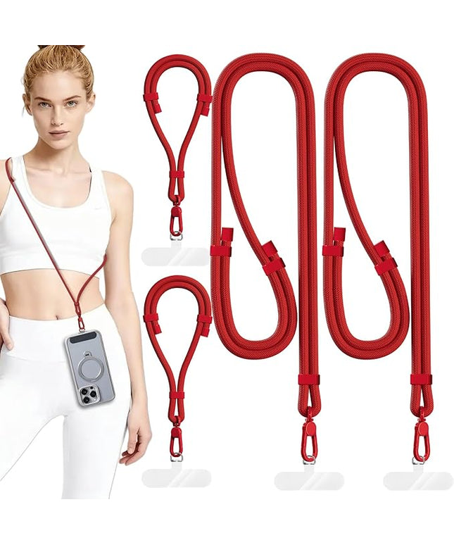 4 Pack Phone Lanyard & Wrist Strap, Cell Phone Lanyard for Around The Neck Adjustable Phone Strap for Most Smartphones