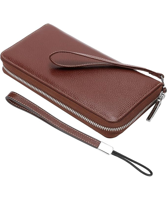 Lavemi Small Compact Women Wallet RFID Blocking Genuine Leather Bifold Purse with ID Windows