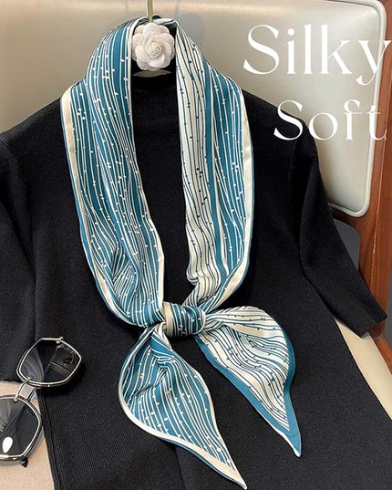 Dailyacc Hair Scarf for Women Fashion Silky Satin Headscarf Wrap Breathable Lightweight Neck Scarves For Handbag