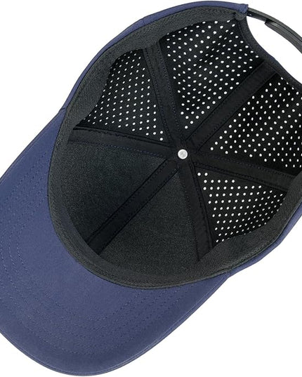 VOBOOM Men Quick Dry Baseball Cap Laser Cut Mesh Ball Curved Brim Snapback Hat