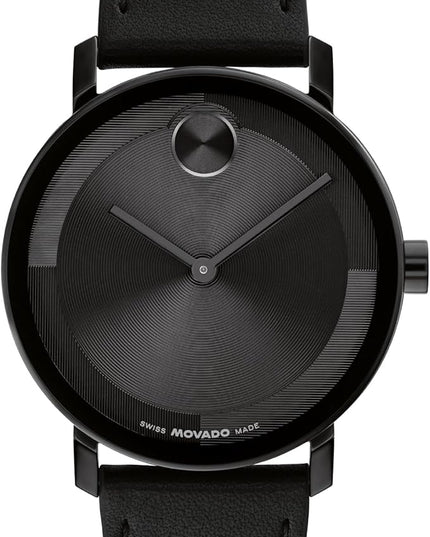 Movado Bold Evolution 2.0 Men's Watch - Swiss Quartz Movement, Nappa Leather Strap - 3 ATM Water Resistance - Luxury Fashion Timepiece for Him - 40mm