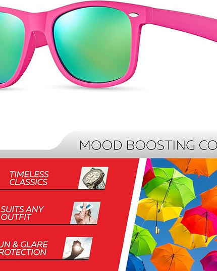Retro Rewind Polarized Sunglasses for Men and Women - UV Protection Classic Sun Glasses