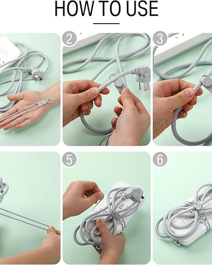 Nuanchu 40 Pcs Silicone Cable Ties Reusable Holder Adjustable Straps Multipurpose Charging Cable Organizer for Fastening Charging Cords Wires(7.1 Inch,Gray)