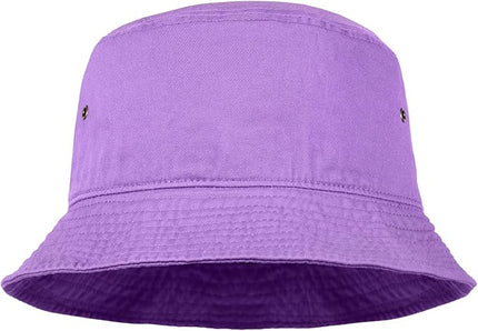Falari Men Women Unisex Cotton Bucket Hat 100% Cotton Packable for Travel Fishing Hunting Summer Camp