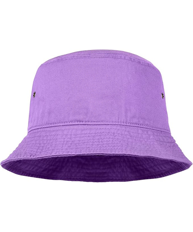 Falari Men Women Unisex Cotton Bucket Hat 100% Cotton Packable for Travel Fishing Hunting Summer Camp
