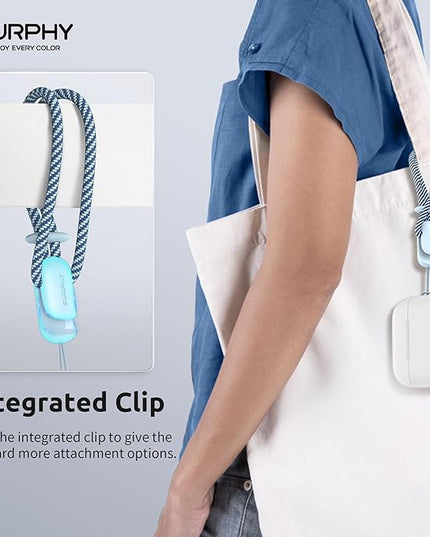 SURPHY 2 Pack Phone Lanyard for Cellphone Case, Phone Wrist Strap for Case, Cellphone Strap with 2-Color Braided, Charm Wrist Lanyard for Women and Men, Cloud Blue & Gray