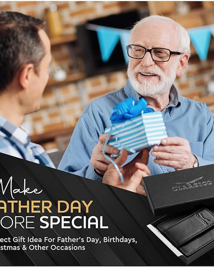 Money Clip Leather Wallet For Men Slim Front Pocket RFID Blocking with Super Strong Magnetic