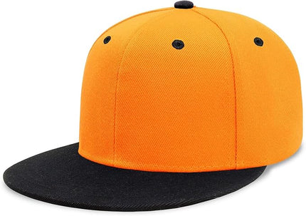 CHOK.LIDS Flat Bill Visor Classic Snapback Hat Blank Adjustable Brim High Top End Trendy Color Style Plain Tone Baseball Cap