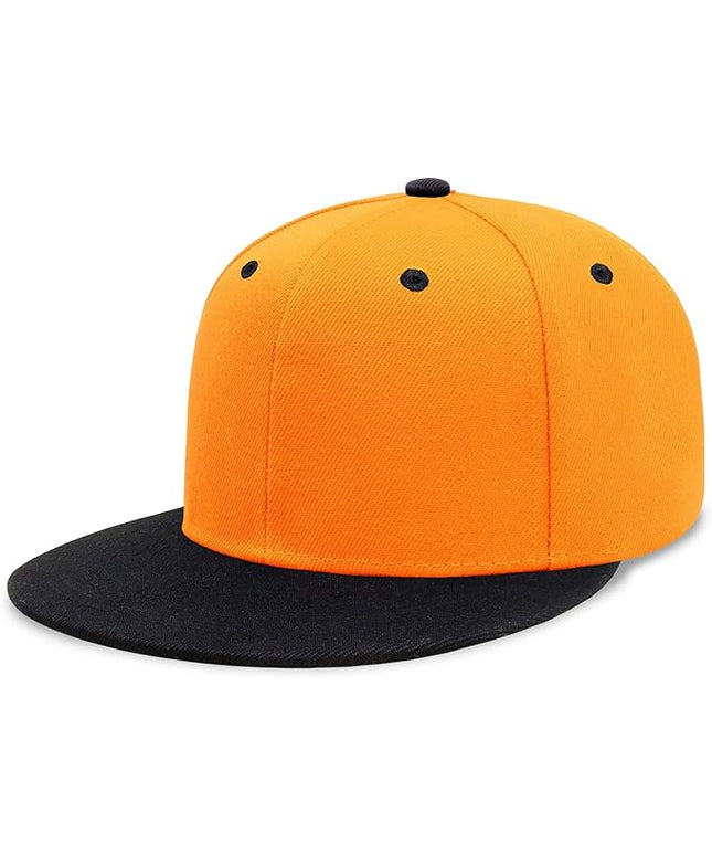 CHOK.LIDS Flat Bill Visor Classic Snapback Hat Blank Adjustable Brim High Top End Trendy Color Style Plain Tone Baseball Cap