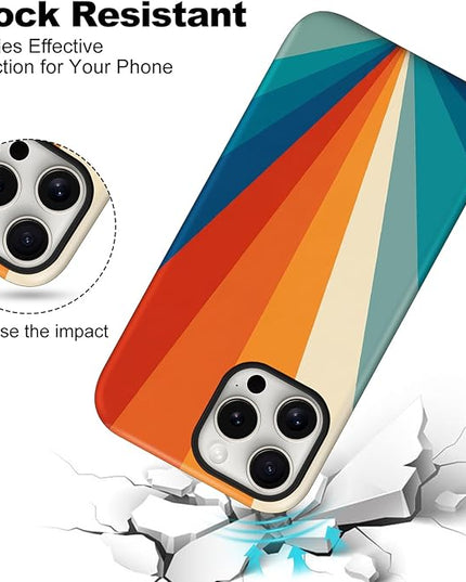 Magnetic for iPhone 13/14 Case Cute Frog Stripes Phone Case, Summer Shockproof Slim TPU and Hard PC Protective Phone Cover Compatible with MagSafe Designed for Women Girls