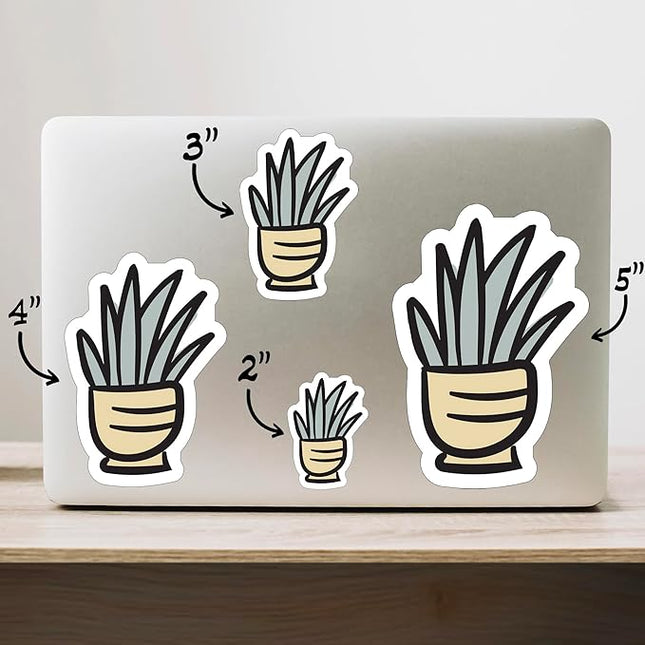 (3PCS) Succulent Pot Flowers Sticker for Phone Tablet Laptop Car Truck Window | 2" Sticker