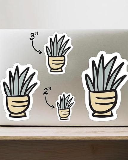 (1PC) Succulent Pot Flowers Sticker for Phone Tablet Laptop Car Truck Window | 5" Sticker