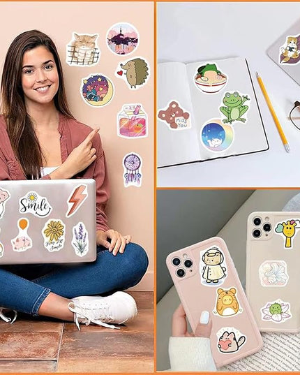 600 Pcs Cute Stickers Bulk for Kids Girls Teens Adults,Waterproof Cute Animal Stickers Pack for Water Bottles Laptop Phone,Teacher Prizes Sticker for Kids Classroom School