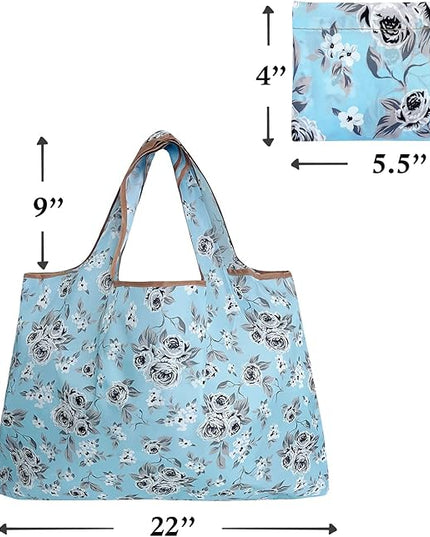 allydrew Large Foldable Tote Nylon Reusable Grocery Bags