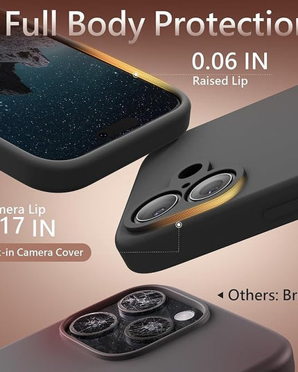 FireNova Magnetic for iPhone 17 Case, Compatible with MagSafe, [Integrated Silicone Camera Control Button] [Camera Protection] Anti-Scratch Microfiber Lining Phone Case, 6.3", Space Gray