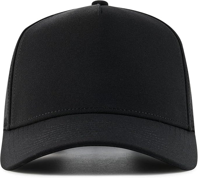 BOTVELA Men Adjustable Snapback Baseball Cap Vented Performance Laser Cut Mesh Hat
