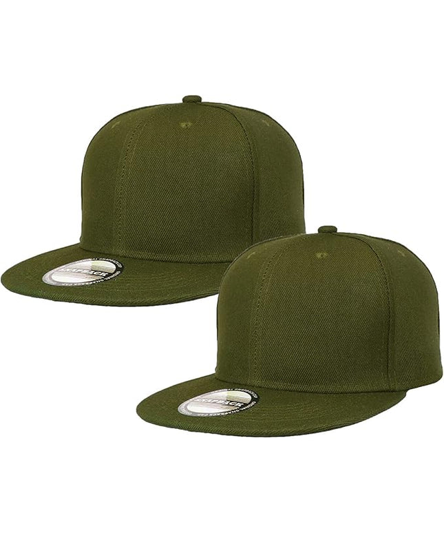Classic Snapback Hat Cap Hip Hop Style Flat Bill Blank Solid Color Adjustable Size
