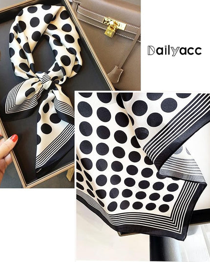 Dailyacc Hair Bandanas Scarf For Women Lightweight Fashion Neck Silk Satin Head Scarves For Sleeping Handbags Scarf