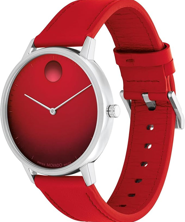 Movado Face Men's Luxury Quartz Watch - Swiss Movement - Water Resistance 30 Meters (3ATM) - Elegant Timepiece - Gift for Him - 41mm