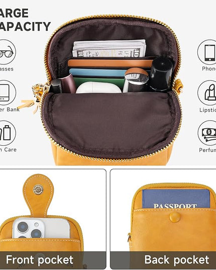 Small Crossbody Bags for Women, Lightweight Mini Cute Cell Phone Purse for Women with Tassel Shining Butterfly