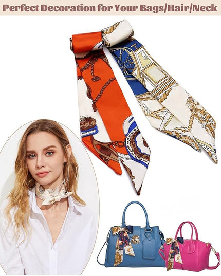 kcctoo 2/6/10Pack Scarf Bags for Women Handbag Scarfs Band Hair Neck Scarves Fashion Gifts