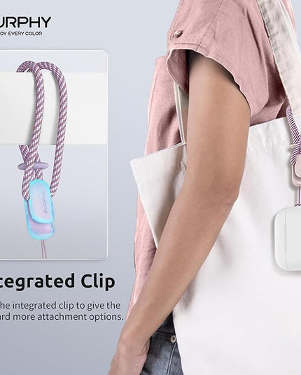 SURPHY 2 Pack Phone Lanyard for Cellphone Case, Phone Wrist Strap for Case, Cellphone Strap with 2-Color Braided, Charm Wrist Lanyard for Women and Men, Pink & Lilac
