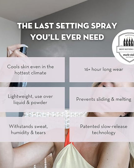 Skindinavia The Makeup Finishing Spray, Classic Makeup Setting Spray, All-Day Wear, Long-Lasting Up to 16+ Hours, Heat-Resistant & Waterproof, Cooling Fine Mist, 4.0 Oz