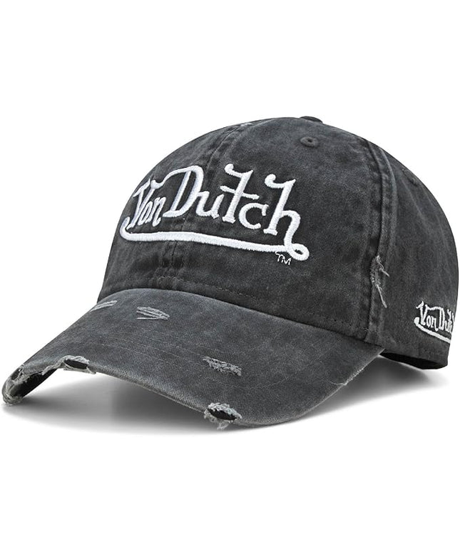 Von Dutch Men & Womens Baseball Caps - Breathable Adjustable Snapback Soft Cotton Canvas Curved Brim Vintage Hat