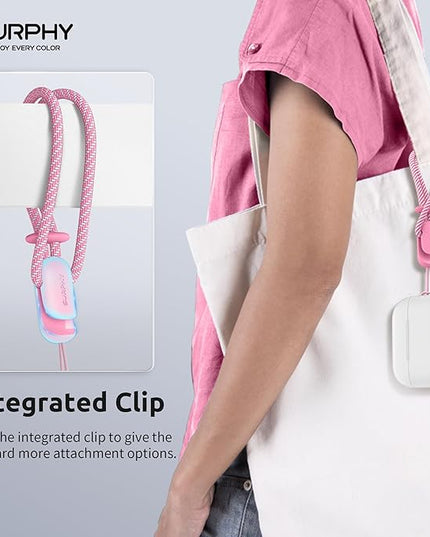 SURPHY 2 Pack Phone Lanyard for Cellphone Case, Phone Wrist Strap for Case, Cellphone Strap with 2-Color Braided, Charm Wrist Lanyard for Women and Men, Rose Pink & Gray