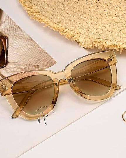 Dollger Retro Cat Eye Sunglasses Women Men Vintage Square Tortoise Shell Fashion Cateye Sunglasses