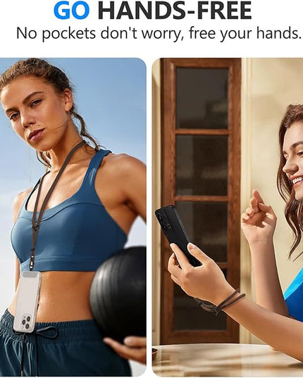 4 Pack Phone Lanyard & Wrist Strap, Cell Phone Lanyard for Around The Neck Adjustable Phone Strap for Most Smartphones