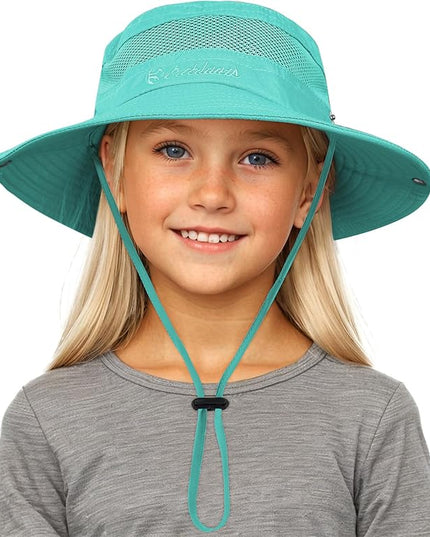 Century Star Outdoor Kids Sun Hat UPF 50+ Quick Dry Adjustable Bucket Hat Windproof Waterproof Beach Fishing Safari Hat