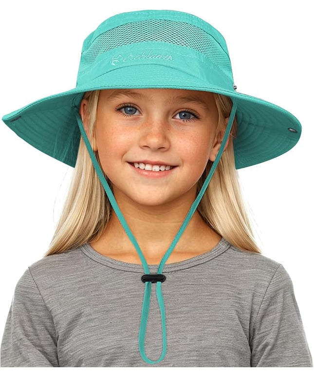 Century Star Outdoor Kids Sun Hat UPF 50+ Quick Dry Adjustable Bucket Hat Windproof Waterproof Beach Fishing Safari Hat