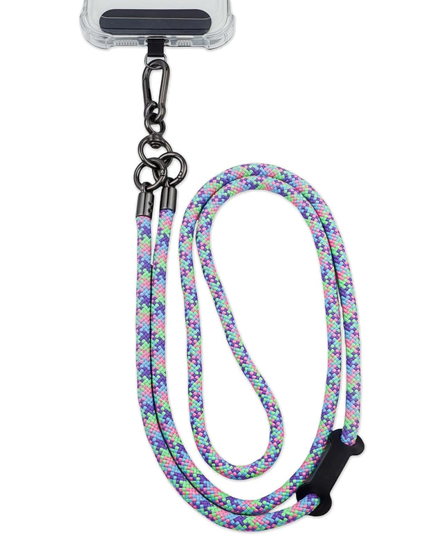 Phone Lanyard Universal Cell Phone Strap Crossbody Strap for iPhone Lanyard Around the Neck Extra Long Rope with Tether Tab for Men and Women (Bubblegum Color)