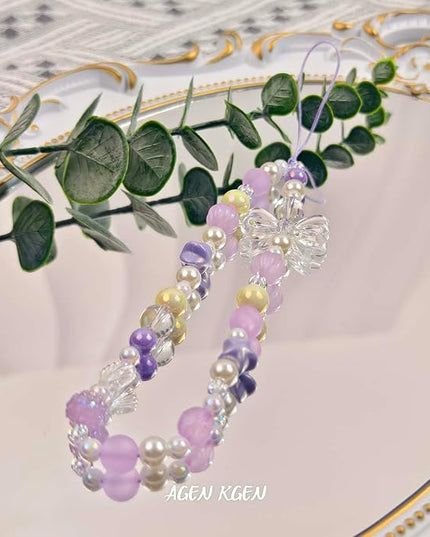 Phone Charms Cute Beaded Phone Lanyard Wrist Strap Aesthetic CellPhone Keychain Cute PhoneCharms for Women