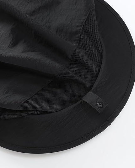 Home Prefer UPF50 Mens Sun Hat with Neck Flap Quick Dry UV Protection Cap Womens Wide Brim Fishing Hat Neck Flap Beach Garden