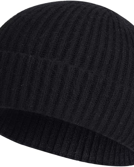 ROYBENS 4 Pack Wool Fisherman Beanies for Men, Knit Short Watch Cap Winter Warm Hats