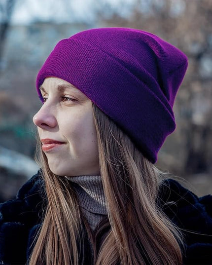 ZOORON 1&2 Pack Beanie for Men Women Slouchy Beanie Hats Winter Knit Caps Soft Ski Hat Unisex