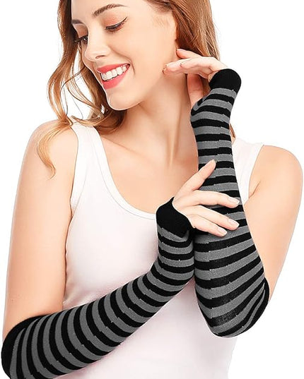 Bienvenu Punk Gothic Rock Long Arm Warmer Fingerless Gloves