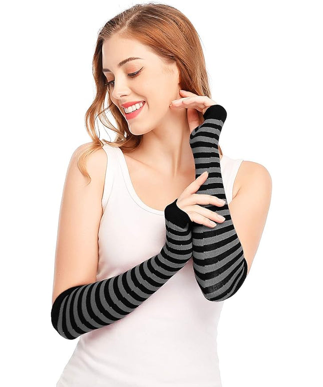 Bienvenu Punk Gothic Rock Long Arm Warmer Fingerless Gloves