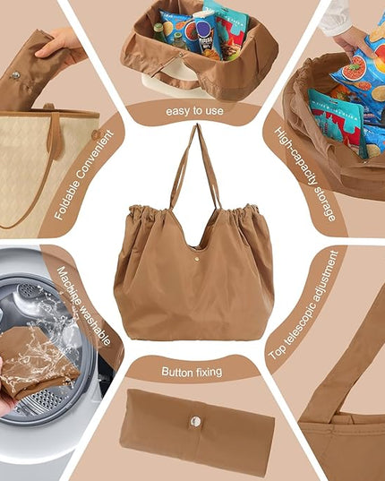 Reusable Grocery Bags,Reusable Shopping Bags,Folding Bags Totes,Stretchable and shrinkable shopping bag for Groceries