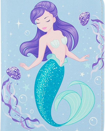 Passport Holder,Cute Passport Cover for Women Men,Travel Document Organizer Holder Boy Girl Wallet personalized Leather Rfid Passport Wallet (Mermaid)