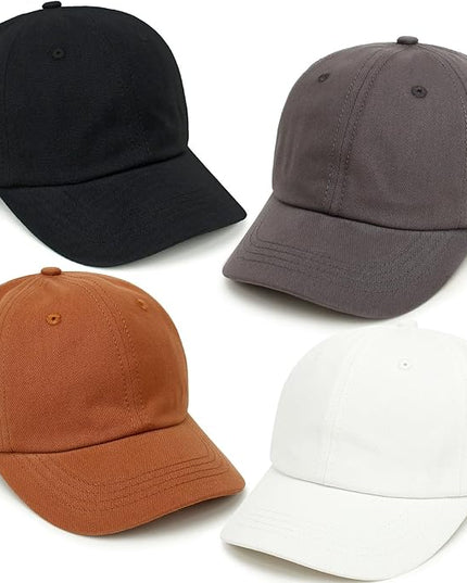 4 Pieces Toddler Baseball Hat Kid Baseball Cap Washed Cotton Adjustable Caps Hats for Boys Girls