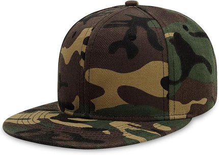 CHOK.LIDS Flat Bill Visor Classic Snapback Hat Blank Adjustable Brim High Top End Trendy Color Style Plain Tone Baseball Cap