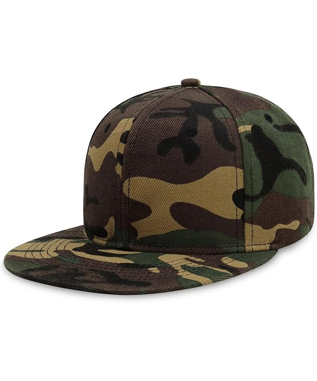 CHOK.LIDS Flat Bill Visor Classic Snapback Hat Blank Adjustable Brim High Top End Trendy Color Style Plain Tone Baseball Cap