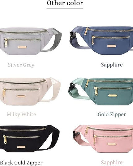 DAITET Crossbody Fanny Pack for Men&Women,Large Waist Bag & Hip Bum Bag with Adjustable Strap for Outdoors Workout Traveling Casual Running Hiking Cycling