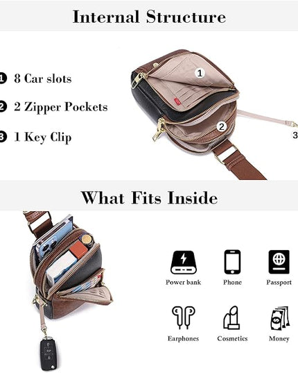 INICAT RFID Blocking Sling Bag Anti Theft Crossbody Bags Women Valentine's Day Gifts Travel Purses Vegan Leather