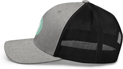 KASPA Crypto Logo Trucker Cap, Heather/ Black, Talla Única